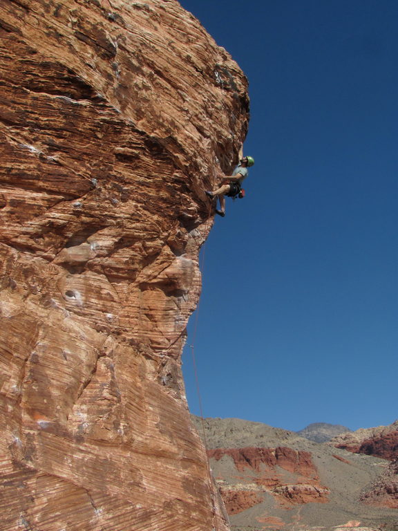 Josh leading Caustic (Category:  Rock Climbing)