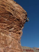 Josh leading Caustic (Category:  Rock Climbing)