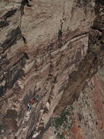 Party on Birdland, seen from Big Horn. (Category:  Rock Climbing)