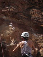 Sammy on Drilling Miss Daisy. (Category:  Rock Climbing)