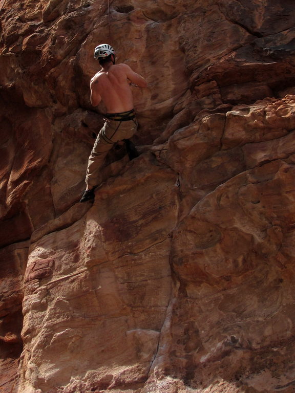 Me on Drilling Miss Daisy (Category:  Rock Climbing)