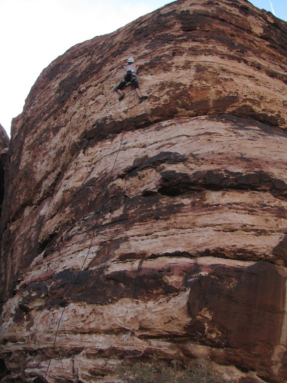 Sammy leading Family Affair. (Category:  Rock Climbing)