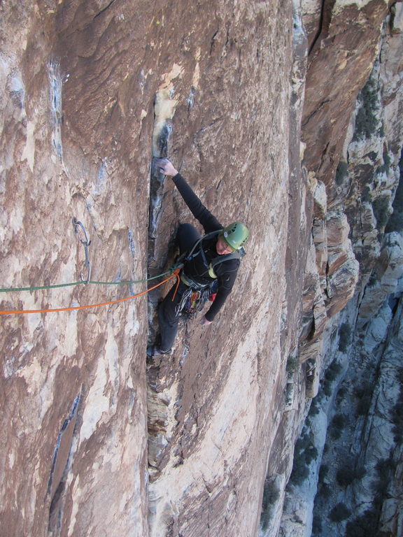 Tammy on Dream of Wild Turkeys (Category:  Rock Climbing)