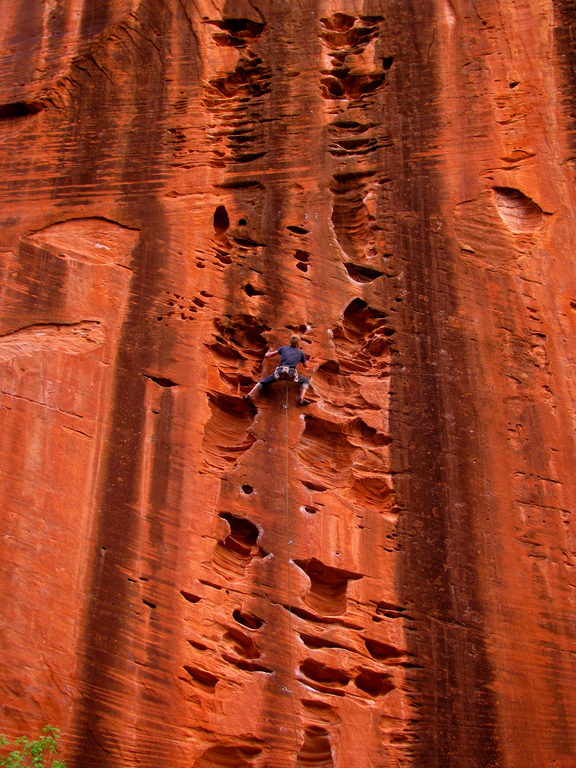 Chad on Half Route (Category:  Rock Climbing)