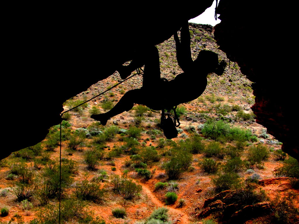 Maggie climbing Banana Dance (Category:  Rock Climbing)