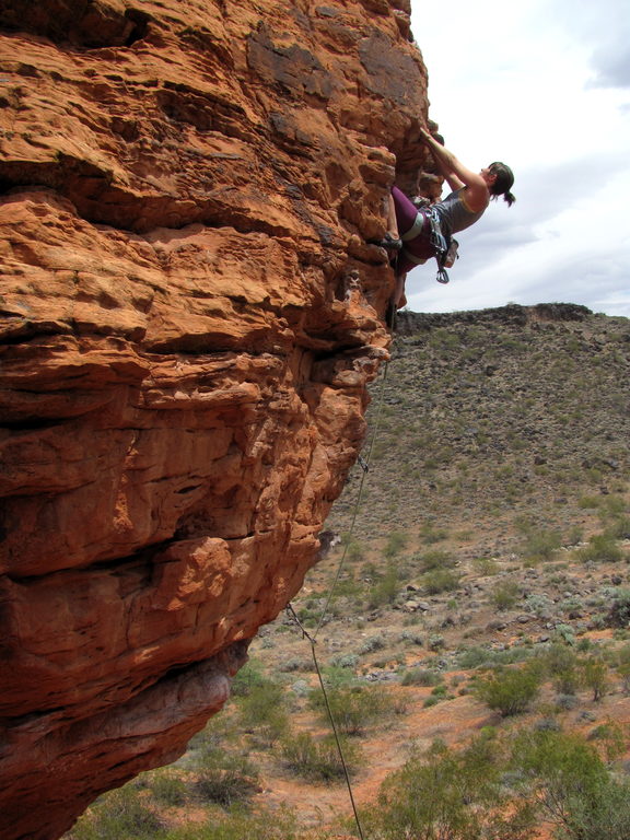 Chelsea climbing Director of Humor Affairs (Category:  Rock Climbing)