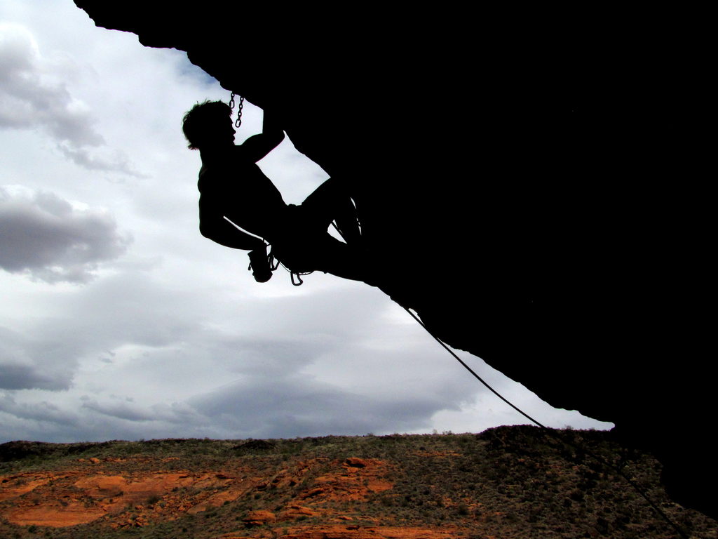 Chad climbing Largado (Category:  Rock Climbing)