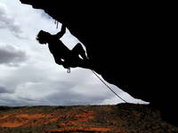 Chad climbing Largado (Category:  Rock Climbing)