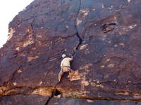 Loni's photo of me on Big Horn. (Category:  Rock Climbing)