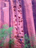 Chelsea's photo of me on Half Route (Category:  Rock Climbing)