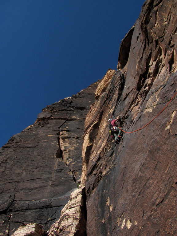 Rob leading Birdland (Category:  Rock Climbing)