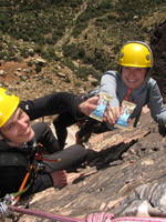 Dan and Jamie with their Clif Bars. (Category:  Rock Climbing)