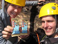 Dan and Jamie with their Clif Bars. (Category:  Rock Climbing)