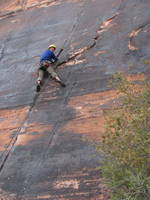 Kenny on Straight Shooter (Category:  Rock Climbing)