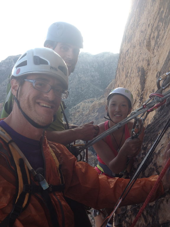 Getting ready to rappel. (Category:  Rock Climbing)