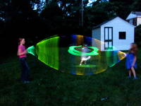Glow sticks and fireflies with Elena, Liam and Molly. (Category:  Travel)