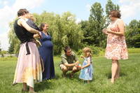 There was definitely a moment of bubble-blowing. Anna, Emily, Andrew, and Heather assisted. (Category:  Party)