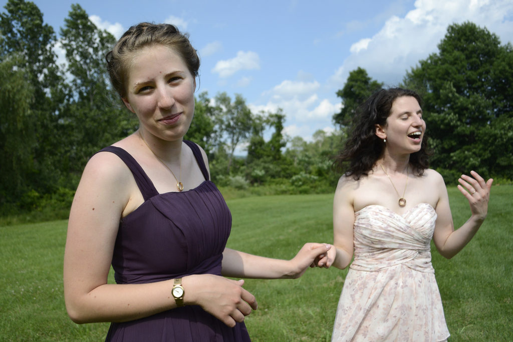 Then Annie and Marissa struck characteristic poses. (Category:  Party)