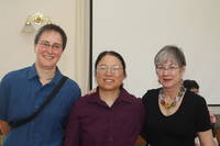 Hadas, Tze-Hei, and Ilene at the kabbalat panim. (Category:  Party)