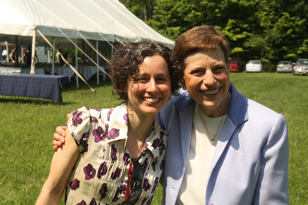 Annie and Marissa were highly gratified to see friends and family hitting it off. For example, Amanda and Aunt Judy. (Category:  Party)