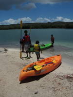 Getting ready to paddle. (Category:  Family)