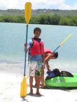 Getting ready to paddle. (Category:  Family)