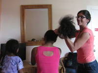 Hair maintenance in San Juan. (Category:  Family)