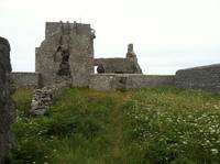 The second fort, Dun Eochla, is accessible from the road via a more recent stone ruin, we think of a church, but it had a funny concession stand type structure outside of it. Marissa really liked it and took a lot of pictures (Category:  Travel)