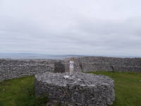 The podium in the center of the fort is quite large compared to a Marissa (Category:  Travel)