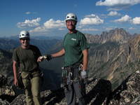 Mike and I on the summit of North Early Winter Spire. (Category:  Rock Climbing)