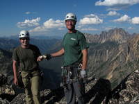 Mike and I on the summit of North Early Winter Spire. (Category:  Rock Climbing)