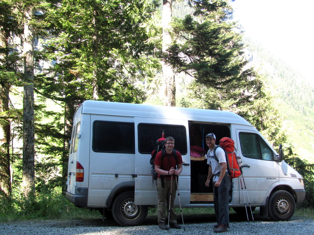 At the trailhead. (Category:  Rock Climbing)