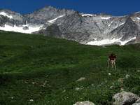 Mike on the approach (Category:  Rock Climbing)