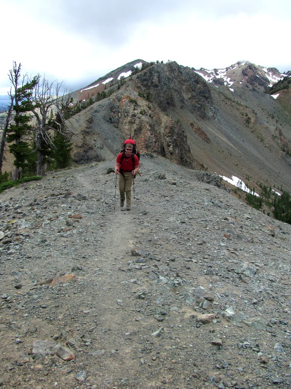 Mike on the approach to Mt. Stuart. (Category:  Rock Climbing)