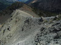 Mike on the approach to Mt. Stuart. (Category:  Rock Climbing)