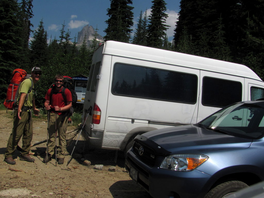 Ready to hike to Mt. Gimli. (Category:  Rock Climbing)