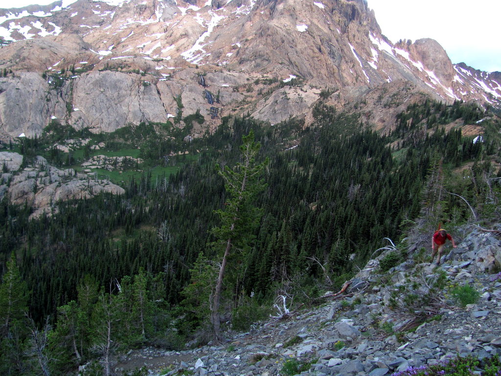 Hiking to the North Ridge. (Category:  Rock Climbing)