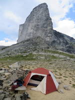 Our bivy site at the base of Gimli. (Category:  Rock Climbing)