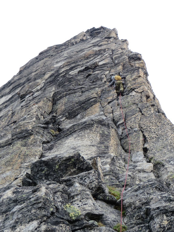 Me leading pitch five. (Category:  Rock Climbing)