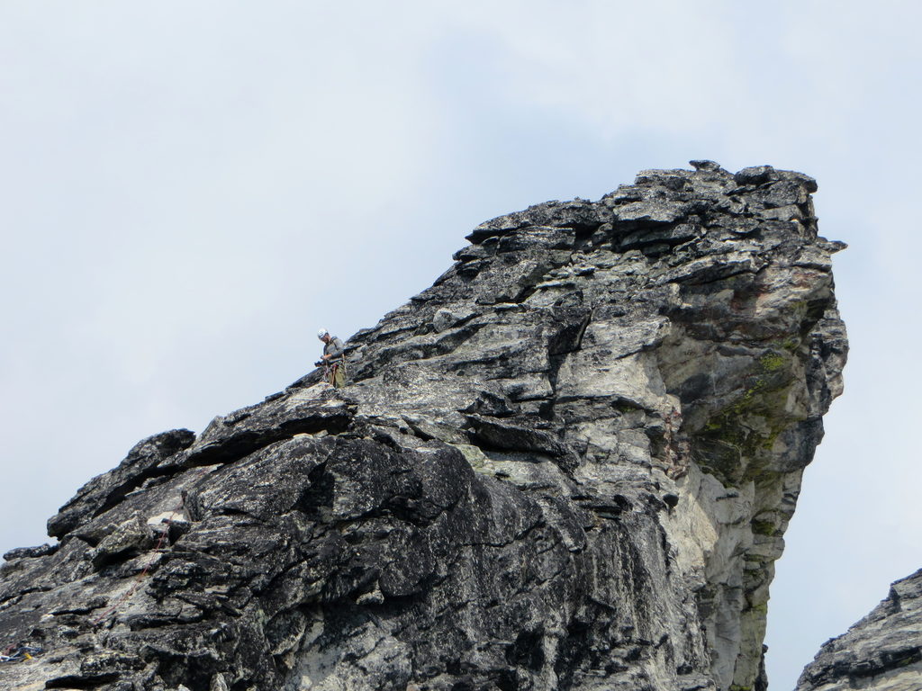 Me just below the south summit. (Category:  Rock Climbing)