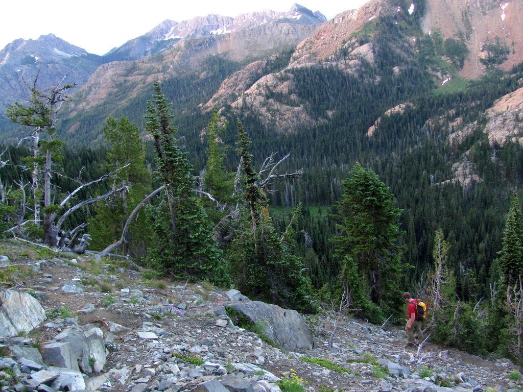 Hiking to the North Ridge. (Category:  Rock Climbing)