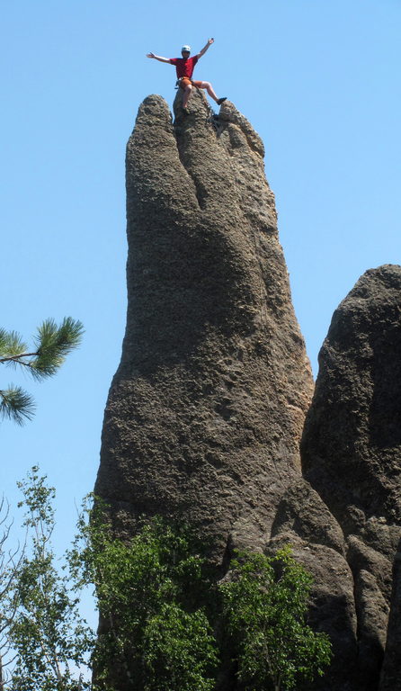 Mike atop Tricouni (Category:  Rock Climbing)