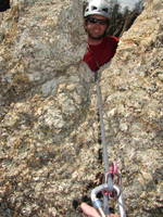 Mike and I ready to rappel Needles style! (Category:  Rock Climbing)