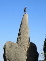 Me reaching the top of Tent Peg (Category:  Rock Climbing)