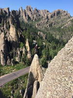 Me atop Tent Peg as seen from Tricouni (Category:  Rock Climbing)