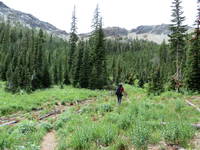 Hiking back to the trailhead. (Category:  Rock Climbing)