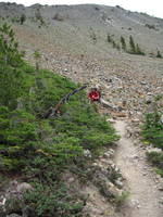 Mike hiking in to Mt. Stuart. (Category:  Rock Climbing)
