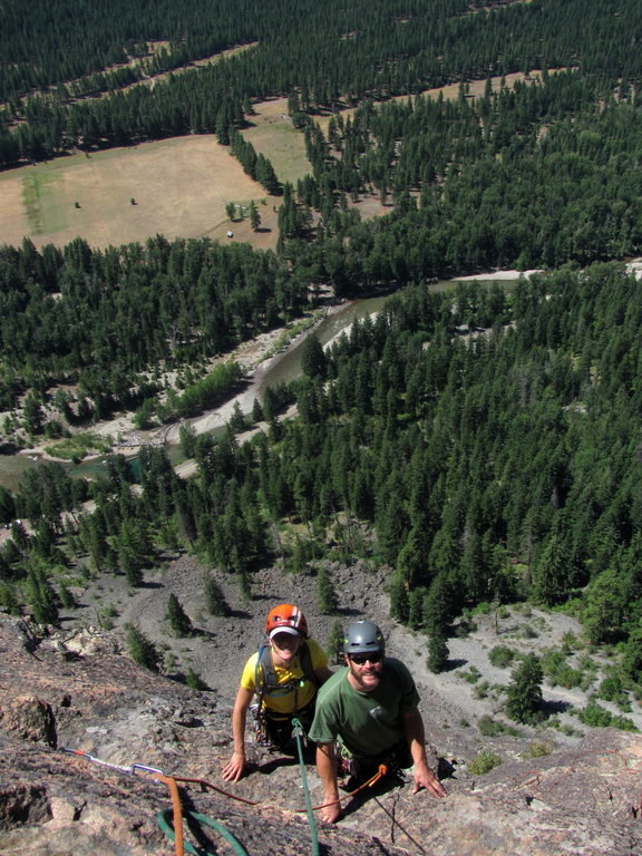 Alana and Phil on Prime Rib of Goat. (Category:  Rock Climbing)