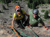 Alana and Phil on Prime Rib of Goat. (Category:  Rock Climbing)