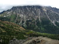 Mt. Stuart with a bit of cloud cover. (Category:  Rock Climbing)